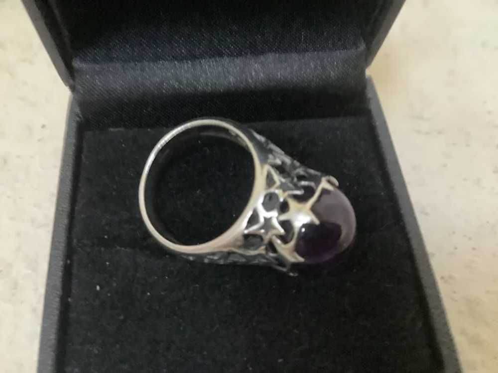 Amethyst Sterling Ring Size 5 - image 3