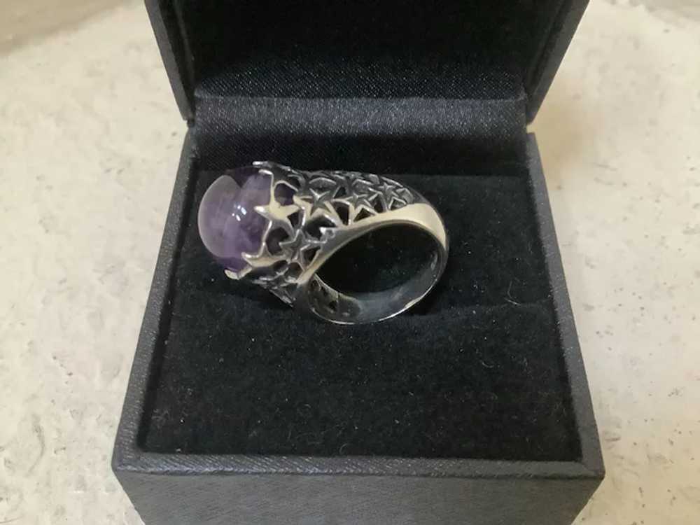 Amethyst Sterling Ring Size 5 - image 6