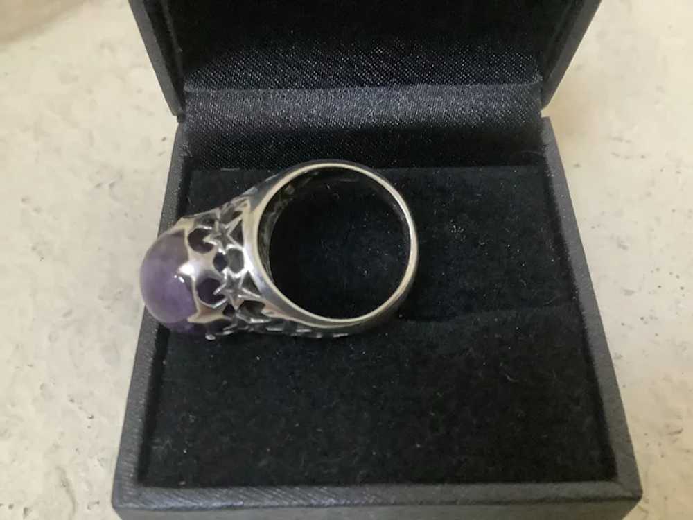Amethyst Sterling Ring Size 5 - image 7