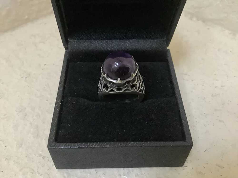 Amethyst Sterling Ring Size 5 - image 8