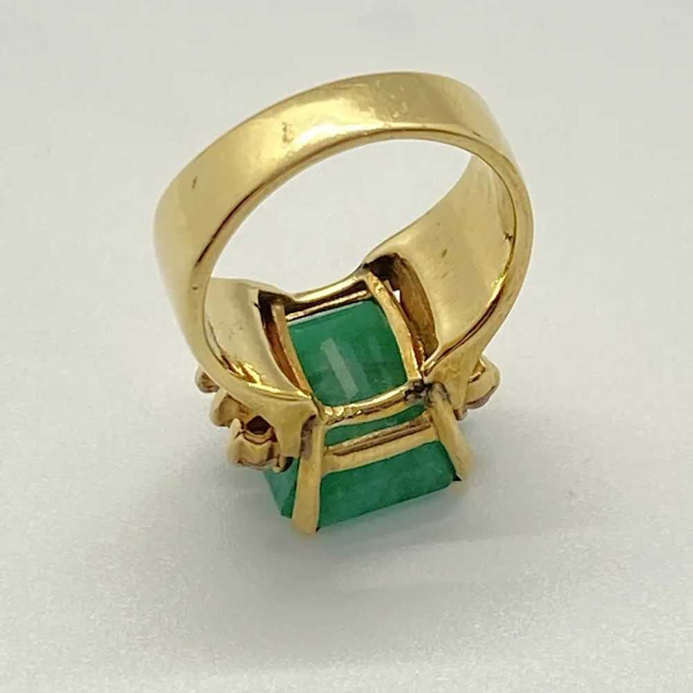 Impressive Emerald and Diamond 8.65 Carats tgw Ri… - image 4