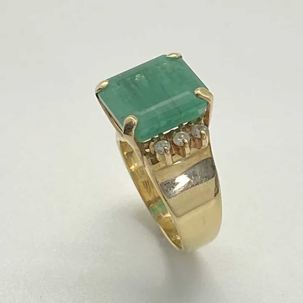 Impressive Emerald and Diamond 8.65 Carats tgw Ri… - image 7