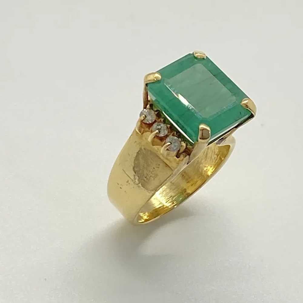 Impressive Emerald and Diamond 8.65 Carats tgw Ri… - image 8