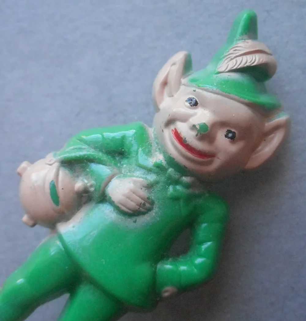 Hard Plastic Leprechaun Pin Vintage St. Patrick's… - image 2