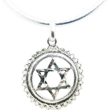 Sterling Silver Star of David Pendant - image 1