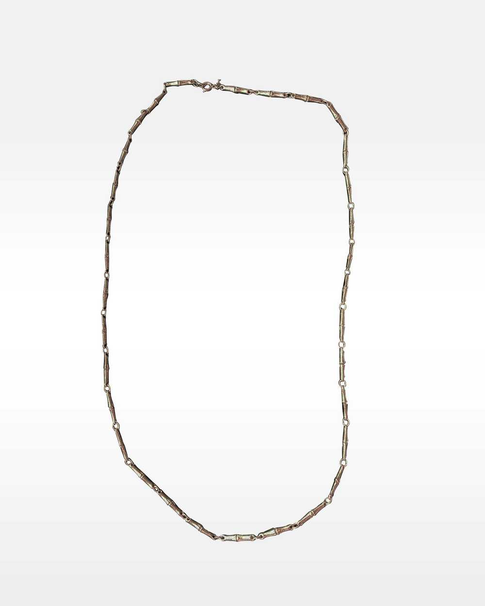 Trifari Bamboo Link Gold Metal Necklace - image 4