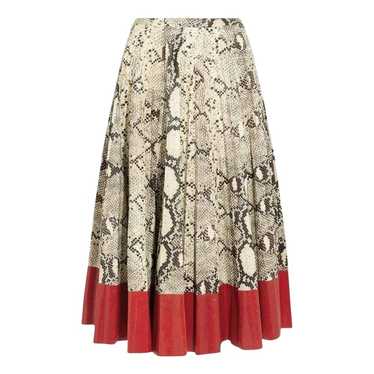 Gucci Leather mid-length skirt - image 1