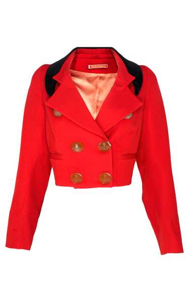 Vivienne Westwood Red Barathea Cropped Jacket, "Dr