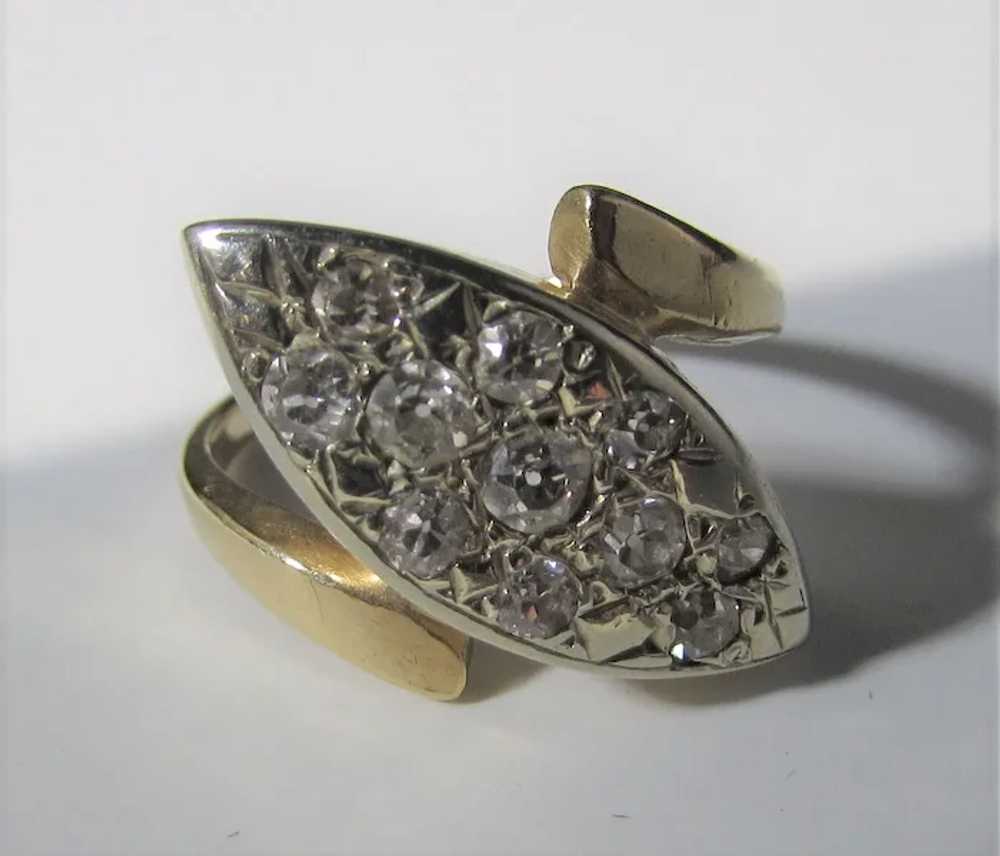 14 Karat Yellow Gold Diamond Ring - image 10