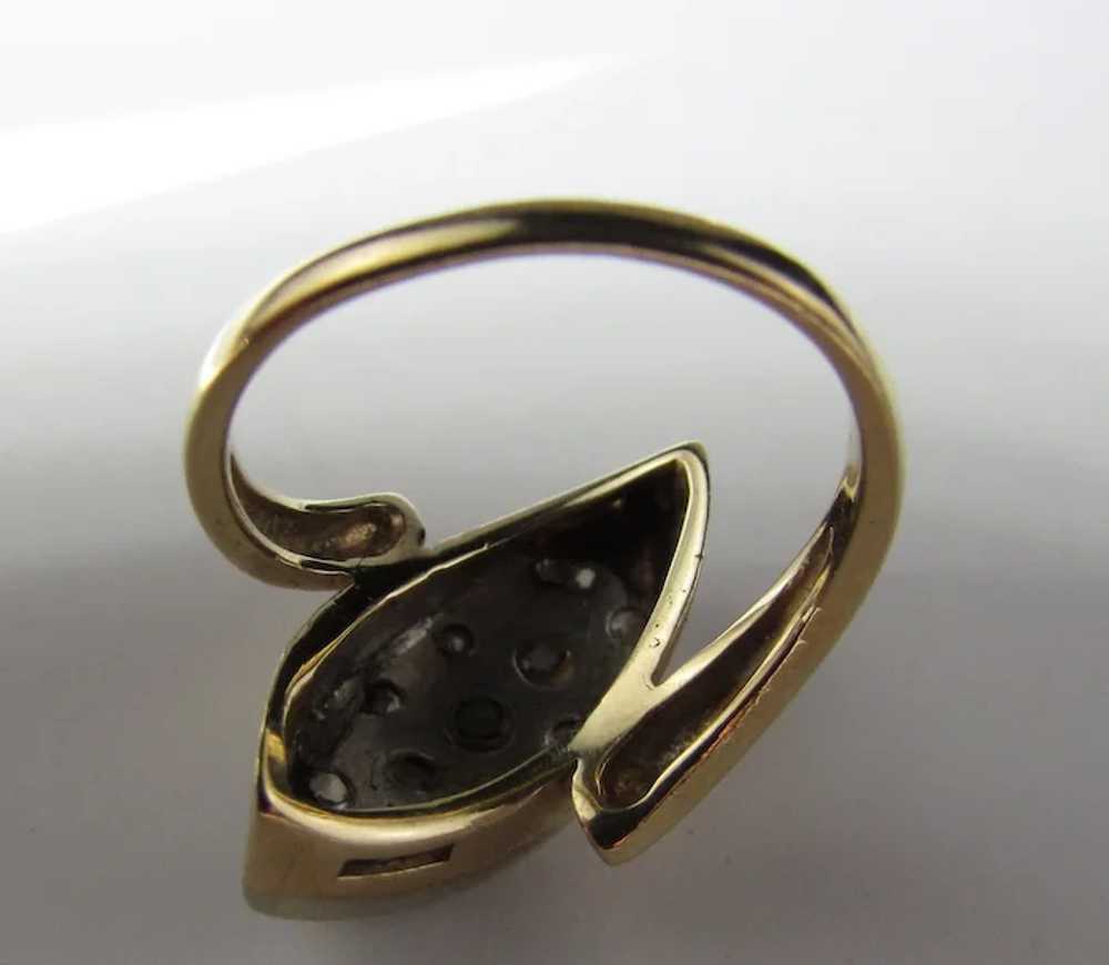 14 Karat Yellow Gold Diamond Ring - image 4
