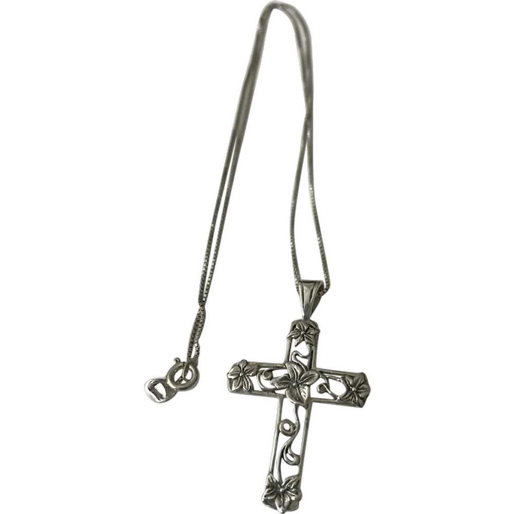 Sterling Jezlaine Cross necklace Italy - image 1