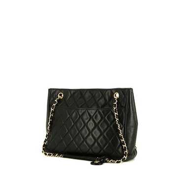 Chanel Vintage shopping bag in black quilted leat… - image 1