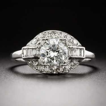 Art Deco .83 Carat Diamond Engagement Ring - GIA … - image 1