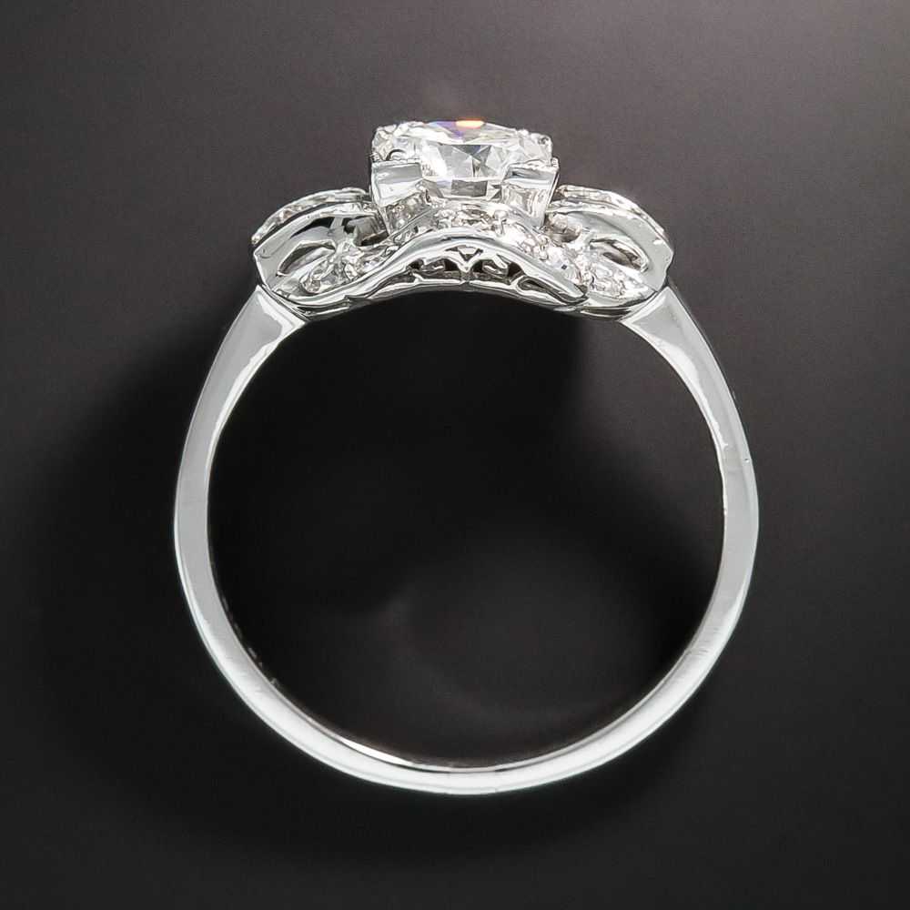 Art Deco .83 Carat Diamond Engagement Ring - GIA … - image 3