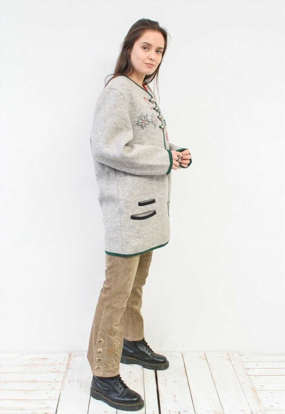 Vintage Women's L XL Cardigan Wool Jacket Trachte… - image 2
