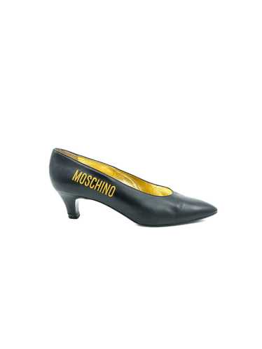 Moschino Embroidered Leather Pumps, 37.5