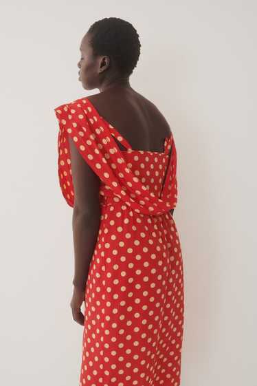 Red Silk Dot Dress - image 1