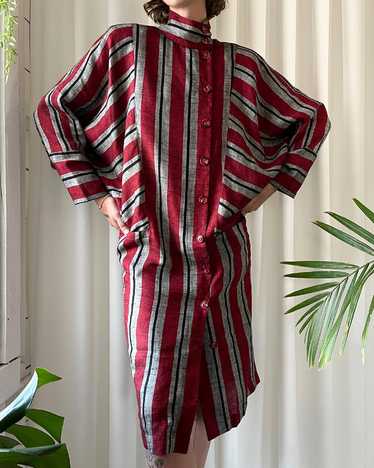 80s Avant Garde Striped Dress - image 1