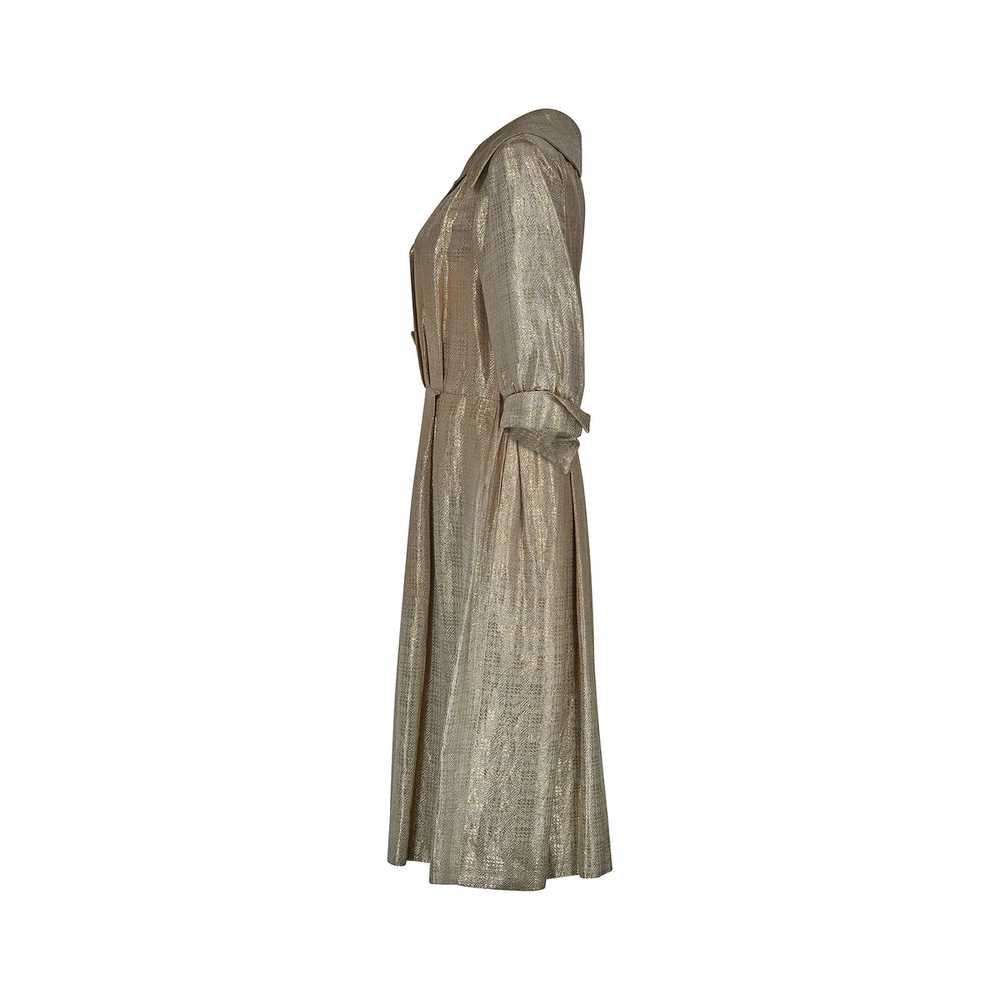 1950s Gold Lame Shirtwaister Dress - image 2