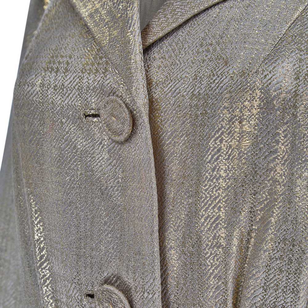 1950s Gold Lame Shirtwaister Dress - image 4