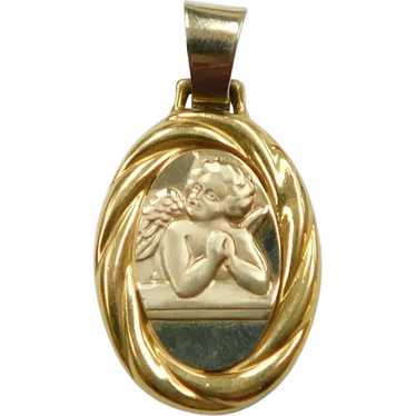 Crearioni Gamma Cherub Pendant 18K Yellow Gold