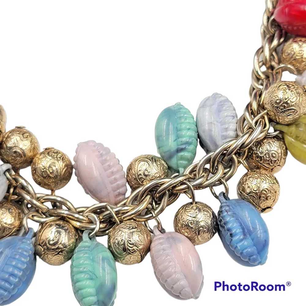 Multi Colored Molded Plastic Dangles Necklace - image 2