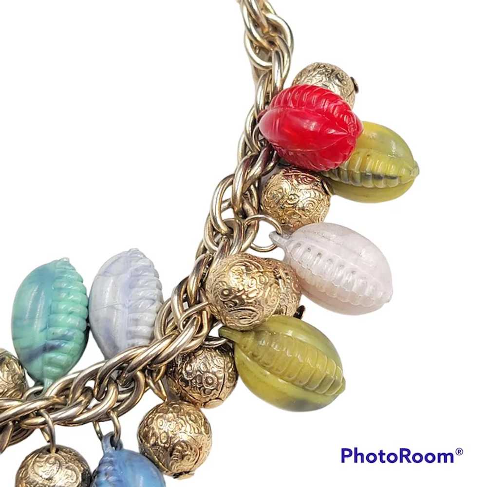 Multi Colored Molded Plastic Dangles Necklace - image 3