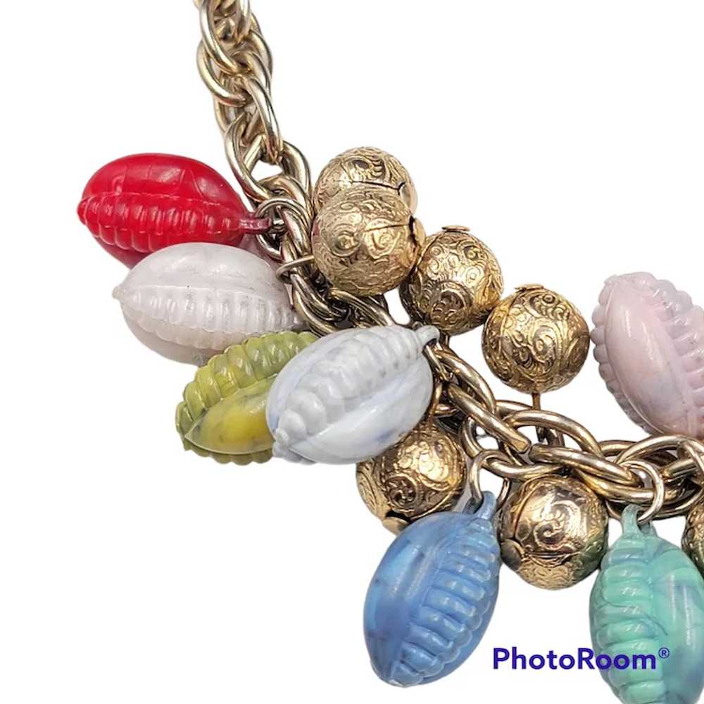 Multi Colored Molded Plastic Dangles Necklace - image 4