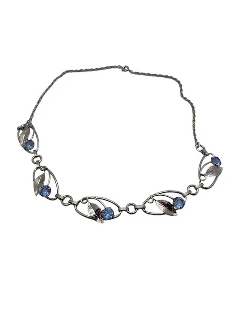 Beautiful Sterling Silver and Powder Blue Crystal… - image 2