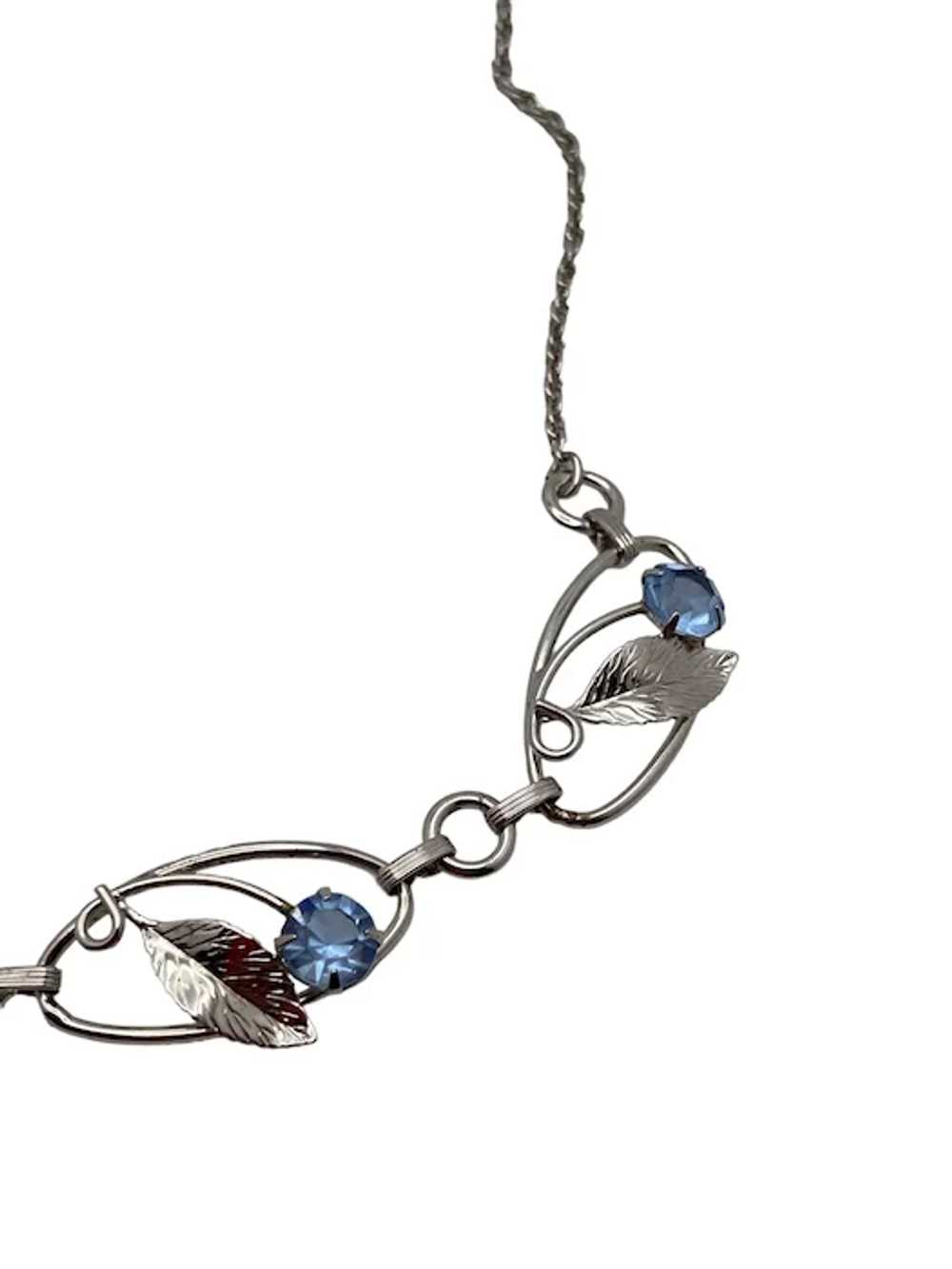 Beautiful Sterling Silver and Powder Blue Crystal… - image 7