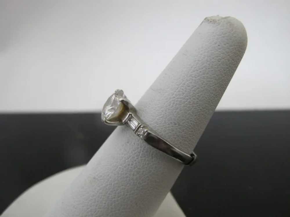 ART DECO Era PLATINUM & Diamond 1.65ct Wedding En… - image 5