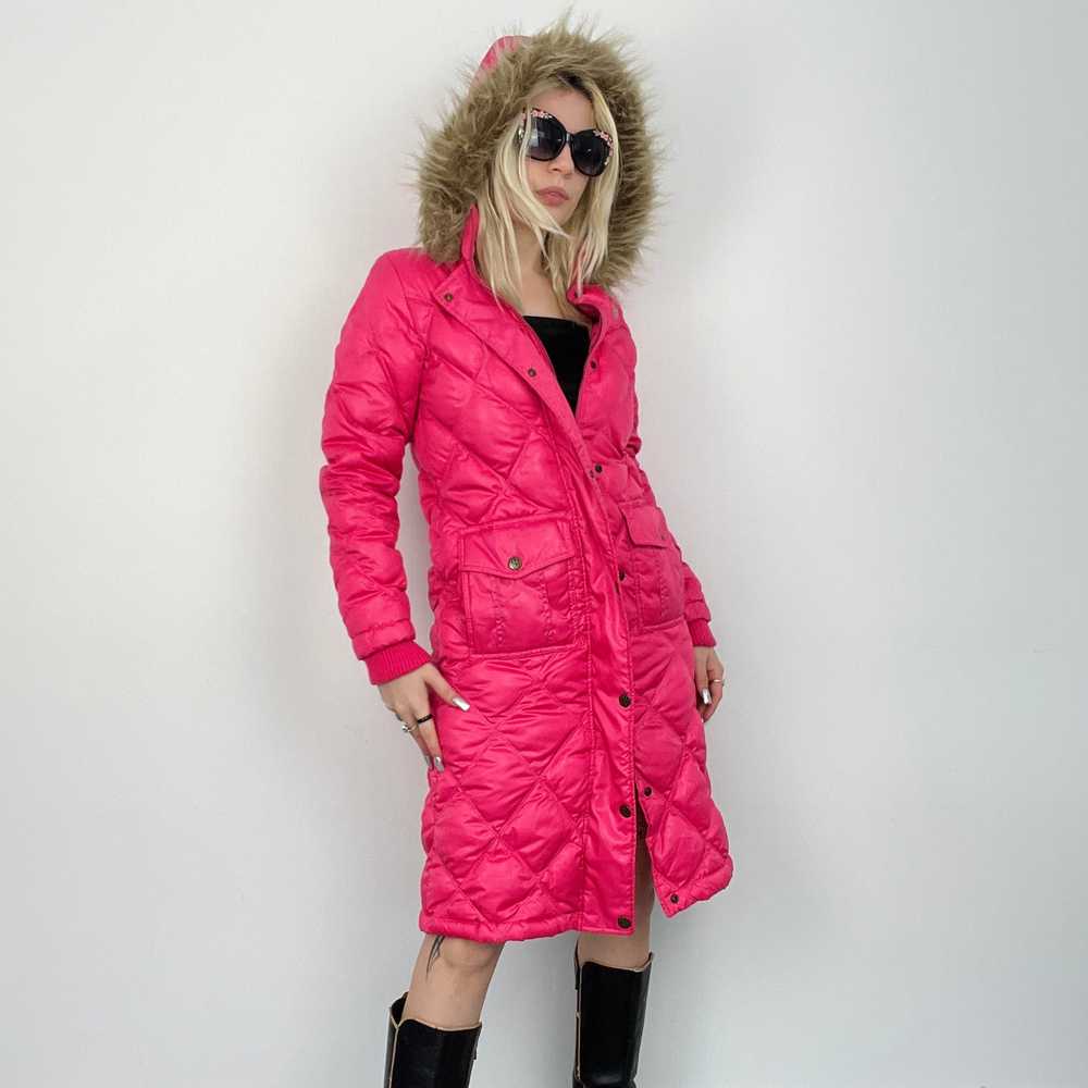 Roxy Pink Puffer Trench Coat (S/M) - image 1