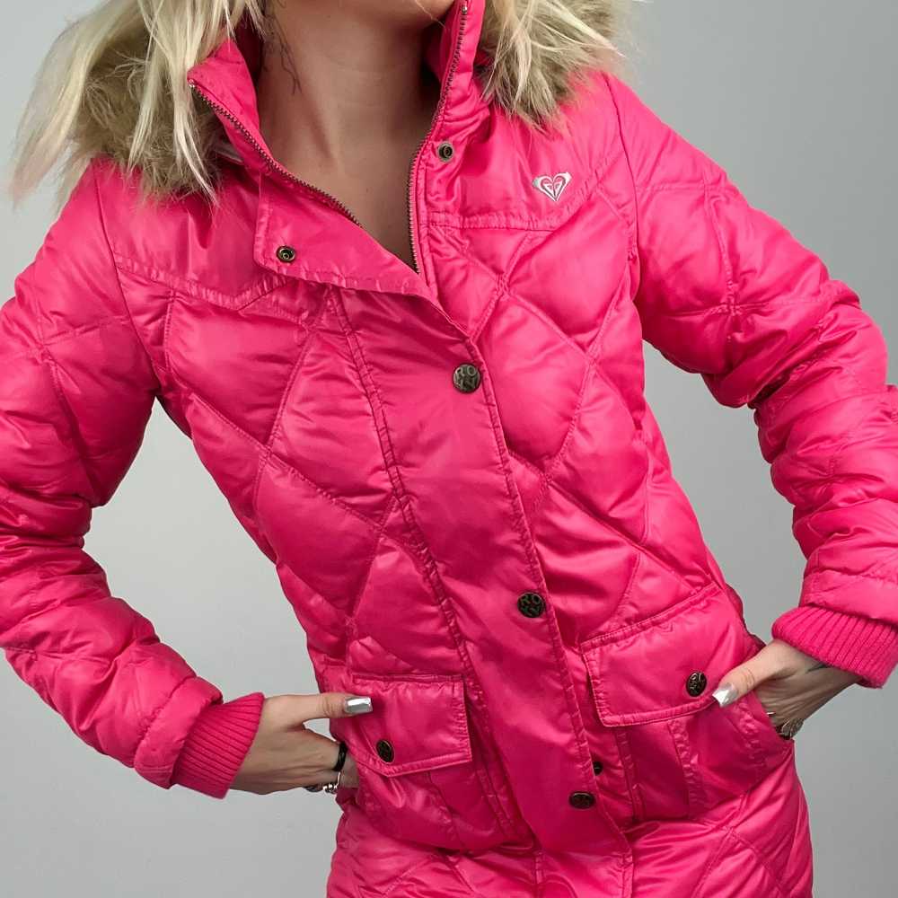 Roxy Pink Puffer Trench Coat (S/M) - image 4