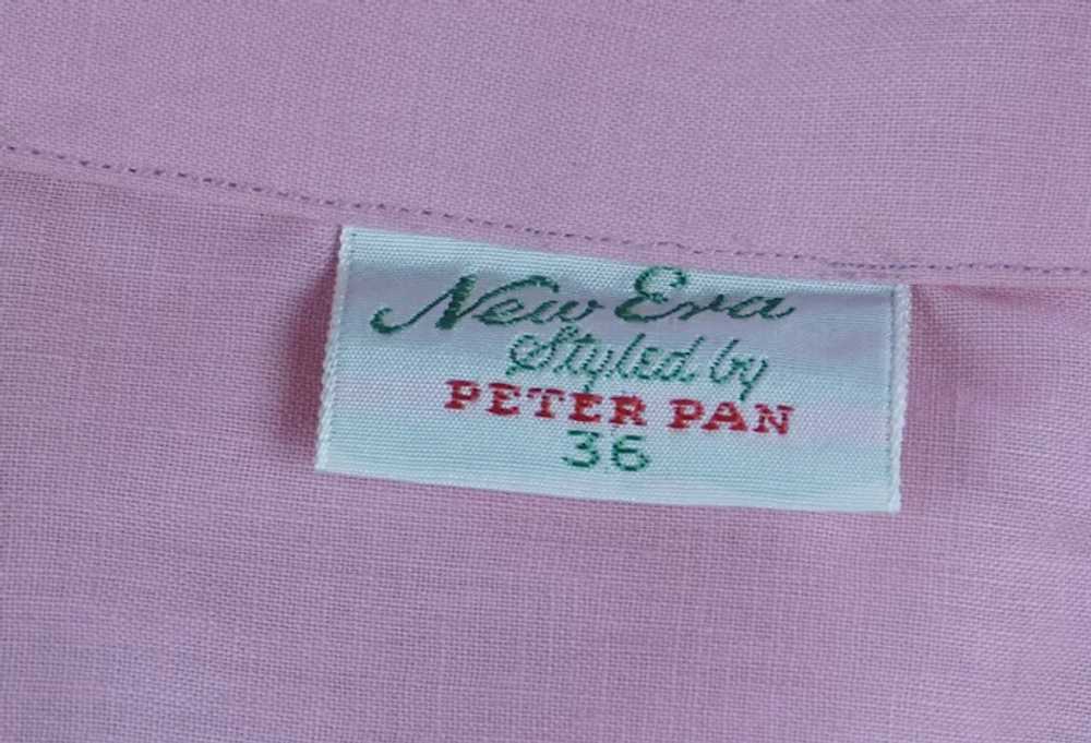 60s Deadstock Pink Cotton Sleeveless Blouse Shirt… - image 9