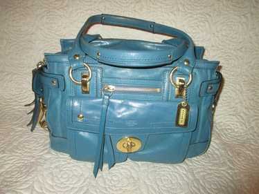 バッグ Vintage Coach Hampton Bag Green Blue s-l400.jpg