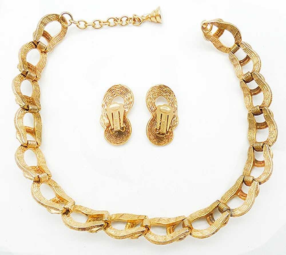 Eisneberg Gold and Rhinestone Necklace Set - image 4