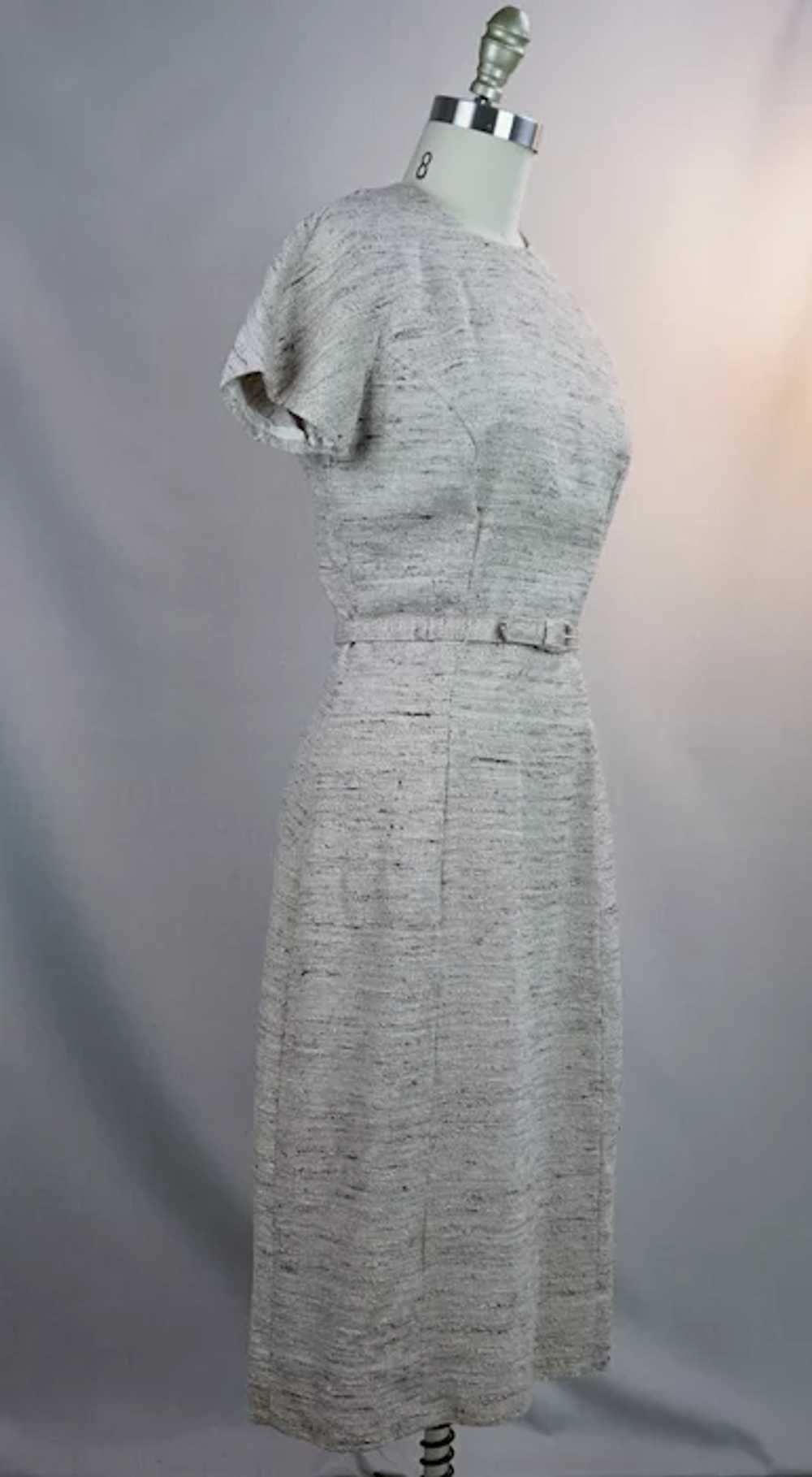 50s Beige Nubby Dress and Jacket by Miss Tall Ame… - image 2