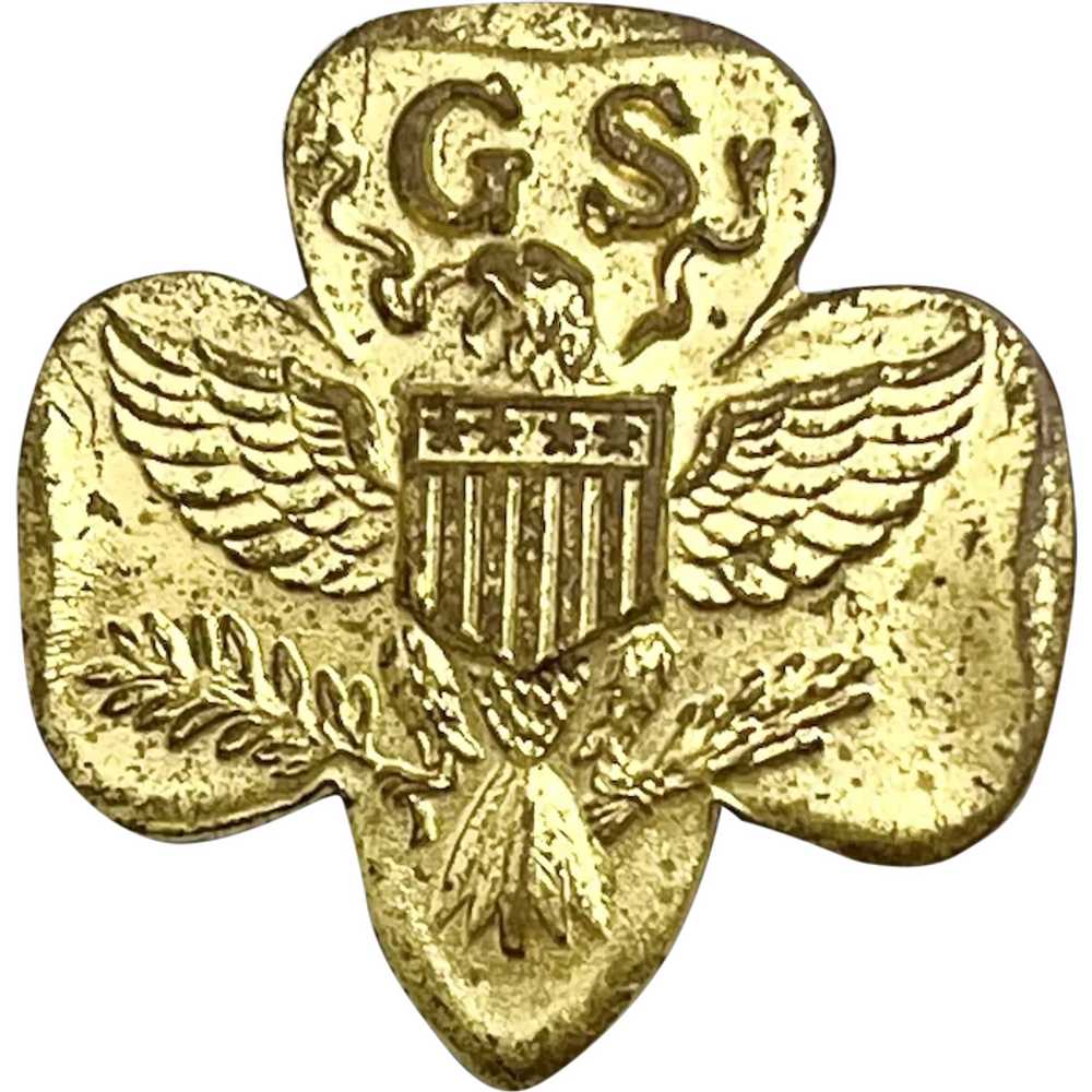 Vintage GS Girl Scout Brownie Eagle Pin - image 1