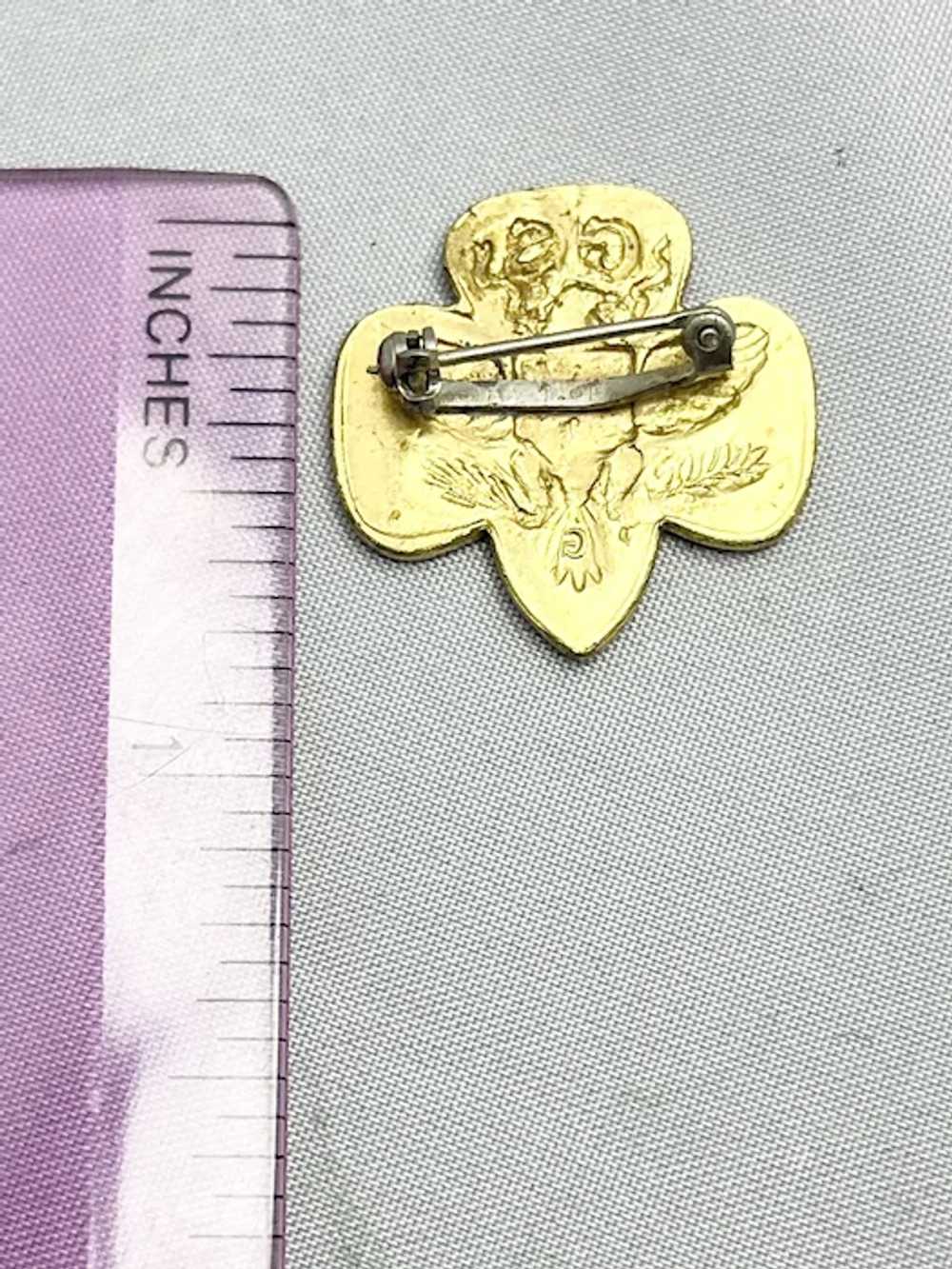 Vintage GS Girl Scout Brownie Eagle Pin - image 3