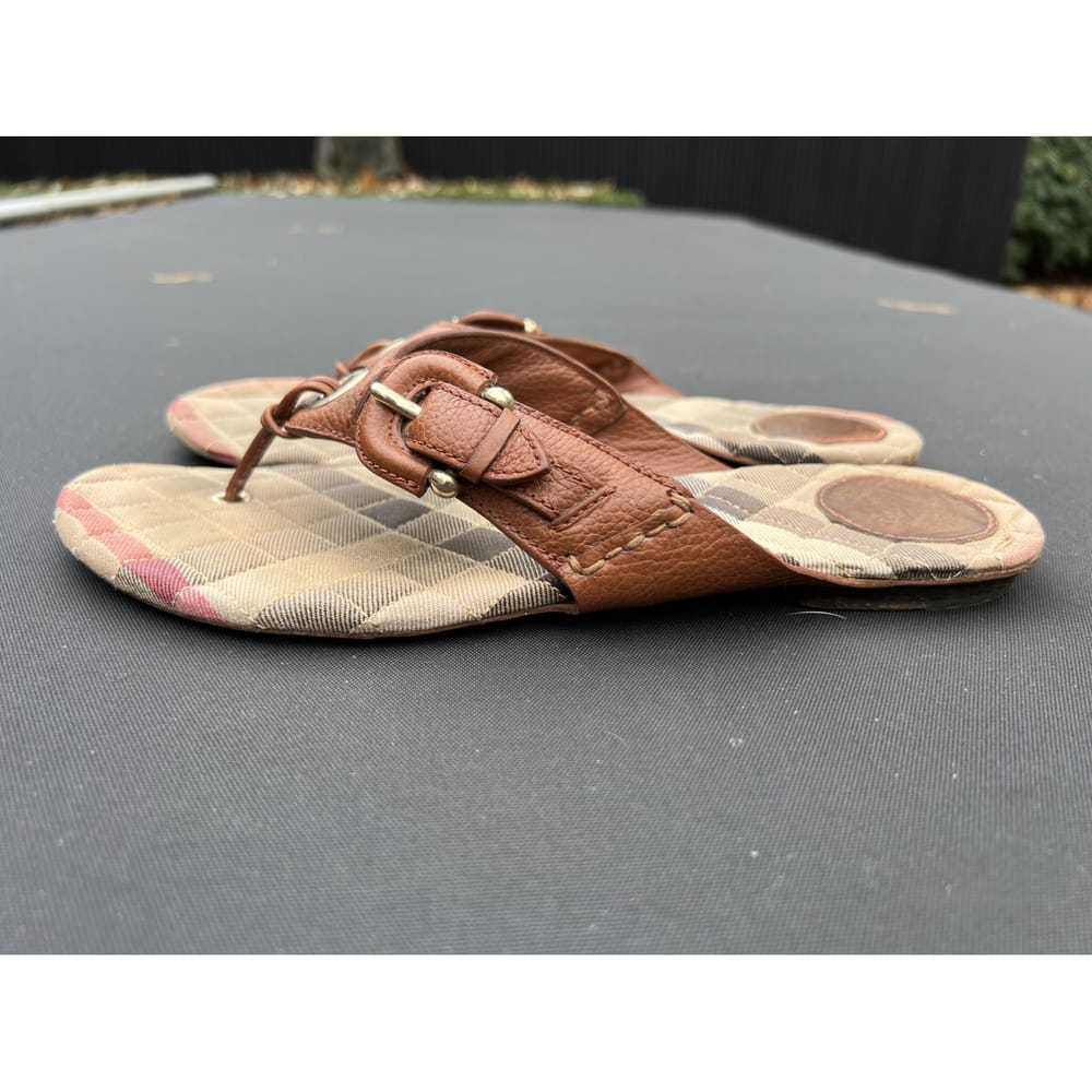 Burberry Leather flip flops - image 2