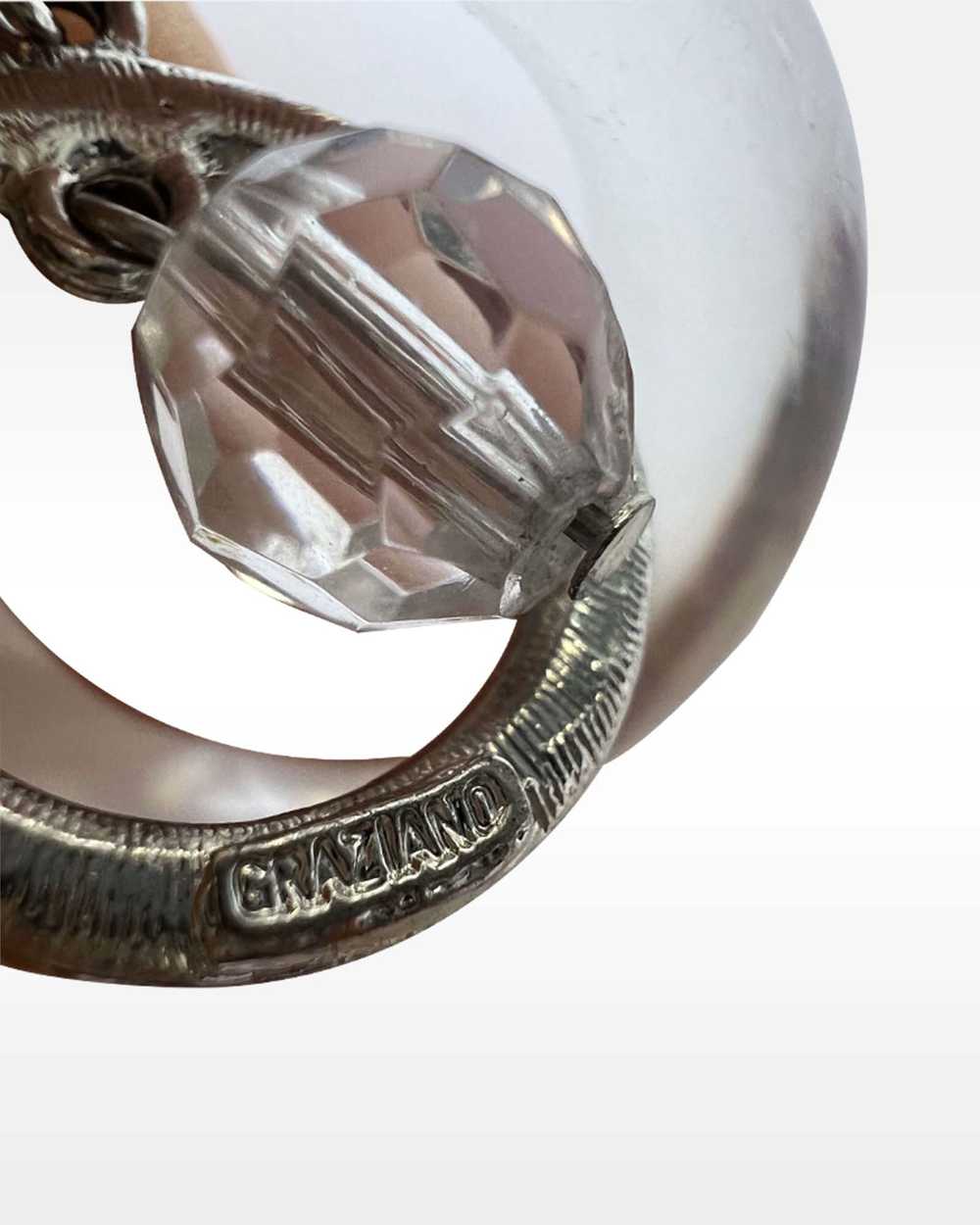 RJ Graziano Silver Metal Clear Lucite Pierced Ear… - image 5