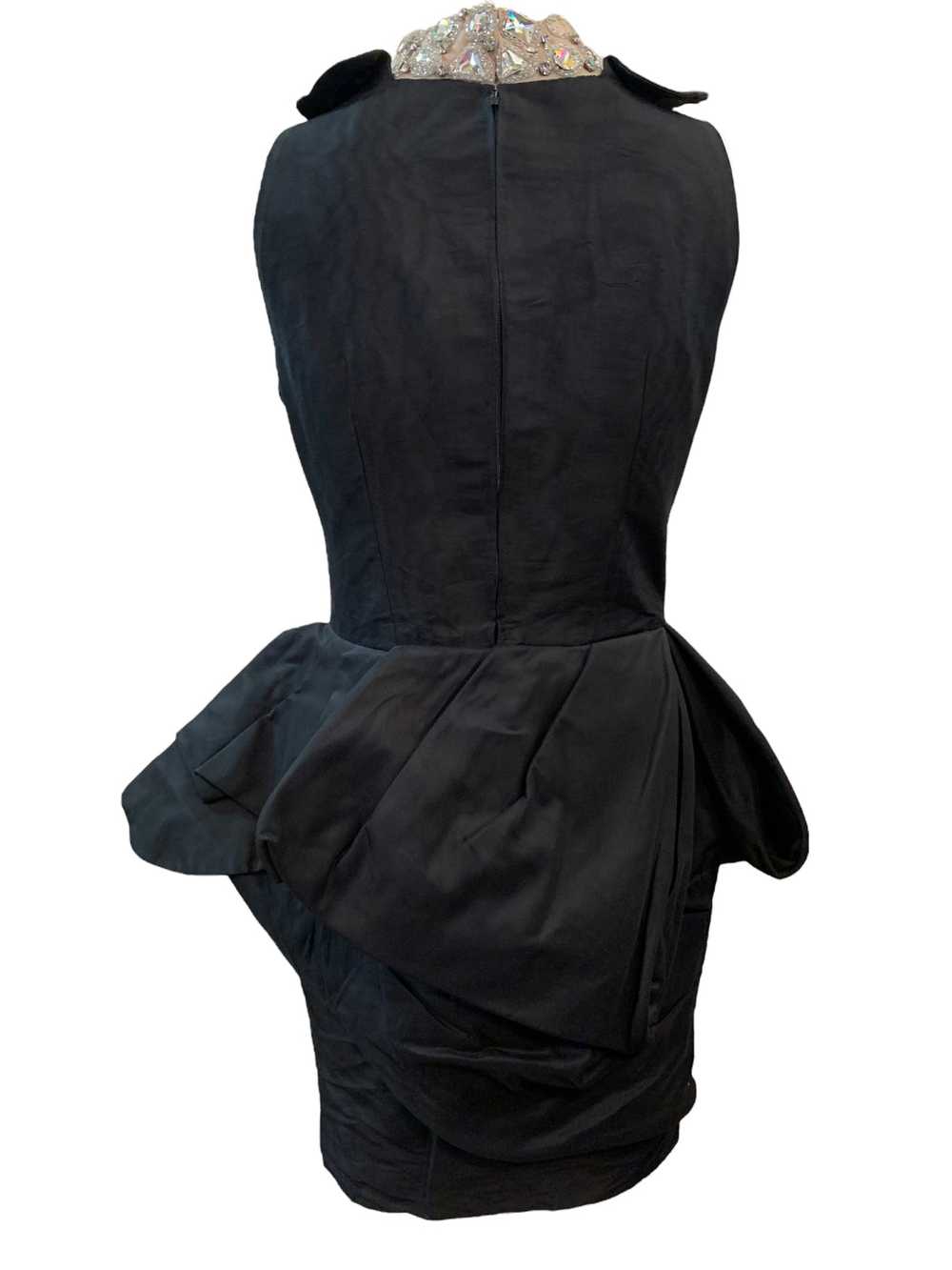 Liliane Romi 50s Black Moire Dress with Rhineston… - image 3