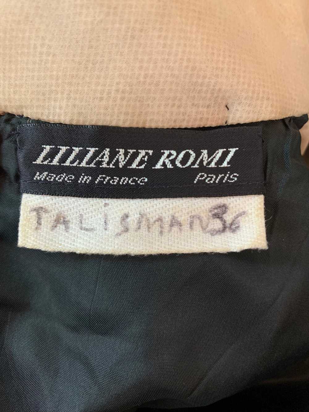 Liliane Romi 50s Black Moire Dress with Rhineston… - image 6