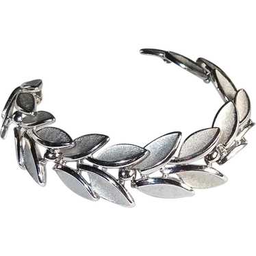 Trifari Sculptural Silver Tone Bracelet - image 1