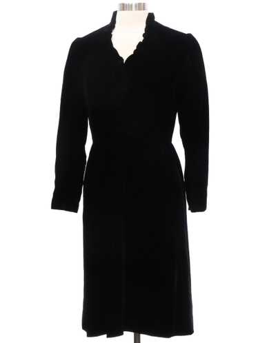 1960's Jo Ed Sophisticates Black Velvet Dress