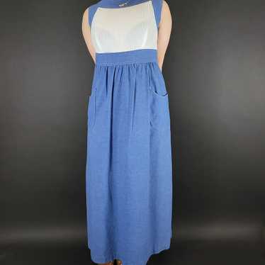 60s/70s Sleeveless Ribbed Maxi Dress - image 1