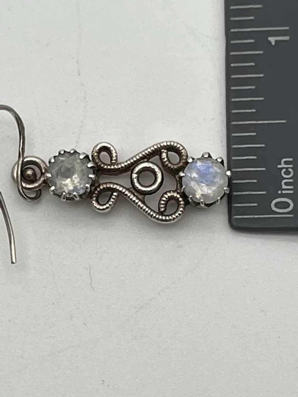 Sterling Silver Dangle Earrings with Natural Quar… - image 5