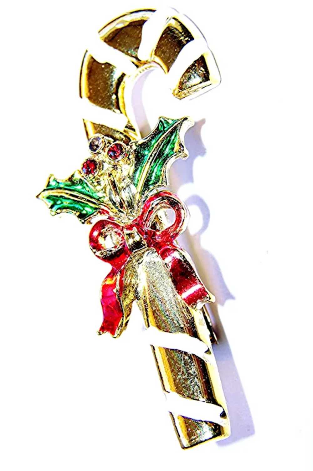 Sweet Christmas CANDY CANE Pin Brooch - Vintage -… - image 5