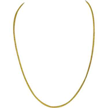 Vintage 24 Karat Gold Braided Wheat Woven Necklace - image 1