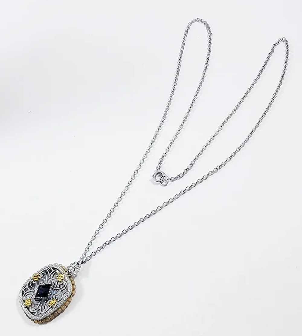 ENDEARING 16" 10kt White/Yellow Gold Pendant Neck… - image 5